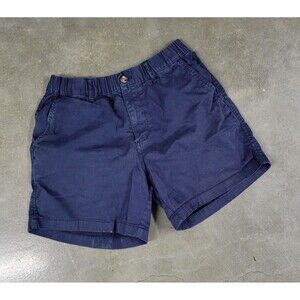 BearBottom Shorts Mens Medium 5.5" Navy Blue Cotton Elastic Waist Beach Preppy